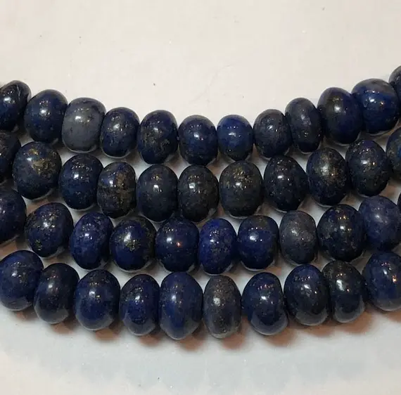 6mm Rondelle Lapis Lazuli Gemstone Beads. Full 15" Strand Of High Quality A/aa Grade Beads, About 92 Per Strand.  Medium Blue Lapis.