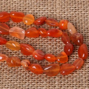 Shop Carnelian Chip & Nugget Beads! 7-11mm Natural Carnelian Nugget Beads – Carnelian Pebble Beads – Pebble Chips – Nugget Chips – Pebble Gemstone – Nugget Gemstone | Natural genuine chip Carnelian beads for beading and jewelry making.  #jewelry #beads #beadedjewelry #diyjewelry #jewelrymaking #beadstore #beading #affiliate #ad