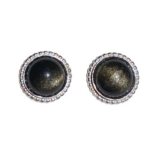 Shop Golden Obsidian Earrings! 8mm Golden Obsidian Round Gemstone Post Earrings with Sterling Silver | Natural genuine Golden Obsidian earrings. Buy crystal jewelry, handmade handcrafted artisan jewelry for women.  Unique handmade gift ideas. #jewelry #beadedearrings #beadedjewelry #gift #shopping #handmadejewelry #fashion #style #product #earrings #affiliate #ad