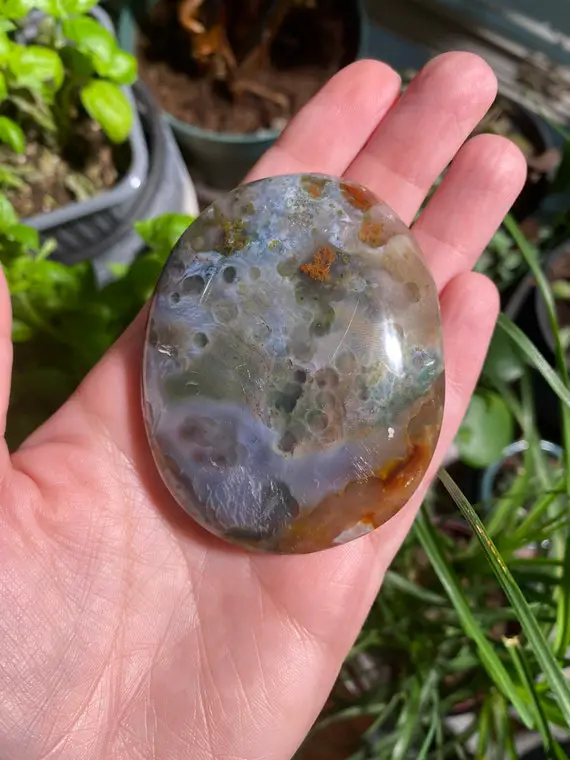 8th Vein Ocean Jasper From Madagascar Jelly- Rare Material! Palmstone