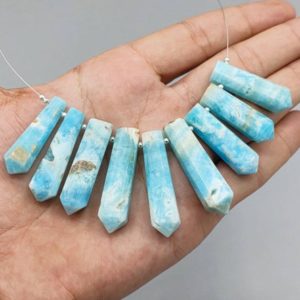 Shop Aragonite Beads! 9 Pieces Beautiful Aragonite Crystals Drilled Necklace @…D36 Size : 32x10x9mm to 40x10x9mm | Natural genuine other-shape Aragonite beads for beading and jewelry making.  #jewelry #beads #beadedjewelry #diyjewelry #jewelrymaking #beadstore #beading #affiliate #ad