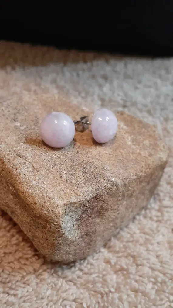 A+ Kunzite Earrings Pink Earrings Minimalist Earrings Stud Earrings Gift For Her Birthday Gift For Mom Bridesmaid Gift Anniversary Gift