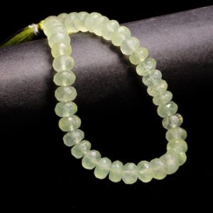 Shop Prehnite Rondelle Beads! AA Quality Prehnite Faceted Rondelle Beads, Prehnite Faceted Beads, Prehnite Rondelle Beads, Prehnite Jewelry Making Beads, SKU1942 | Natural genuine rondelle Prehnite beads for beading and jewelry making.  #jewelry #beads #beadedjewelry #diyjewelry #jewelrymaking #beadstore #beading #affiliate #ad