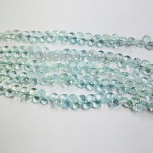 AAA Aquamarine Faceted Heart Shape Briolette | 8-9 mm Aquamarine Heart Beads | Blue Aquamarine Side Cut Wholesale Beads For Jewelry Making | | Natural genuine other-shape Gemstone beads for beading and jewelry making.  #jewelry #beads #beadedjewelry #diyjewelry #jewelrymaking #beadstore #beading #affiliate #ad