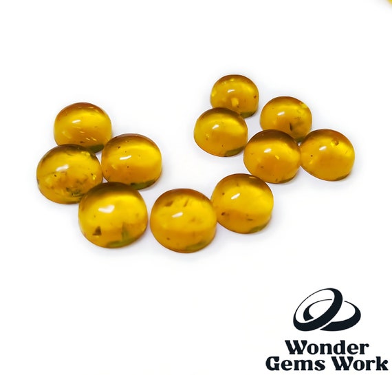 Aaa Synthetic Baltic Amber Calibrated 5mm-30mm Round Cab
