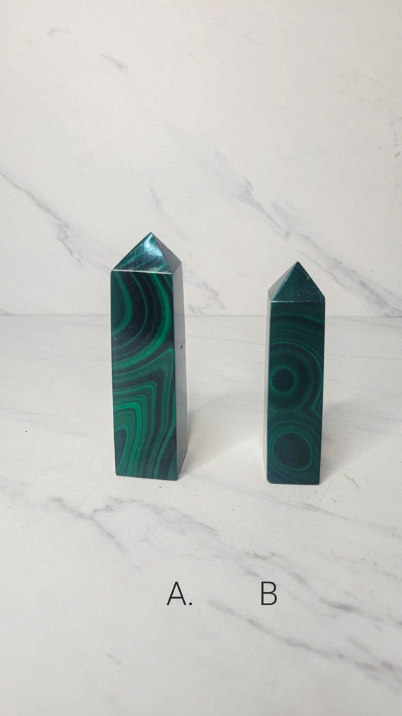 Aaa+ High Quality Malachite Tower , Natural Untreated Malachite Point, Rare Polished Malachite Obelisk From Congo