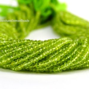 Shop Peridot Rondelle Beads! AAA Peridot Faceted Rondelle Beads, Peridot Rondelle Beads, Natural Peridot Faceted Beads, AAA+ Quality 4 mm Beads, Peridot Beads Strand | Natural genuine rondelle Peridot beads for beading and jewelry making.  #jewelry #beads #beadedjewelry #diyjewelry #jewelrymaking #beadstore #beading #affiliate #ad