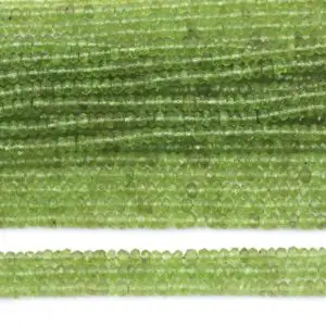 Shop Peridot Rondelle Beads! AAA Quality Natural Peridot Rondelle Beads, 3-4mm Faceted Rondelle Handmade Beads, Jewelry Making 13 inches Beads, Peridot Wholesale Beads | Natural genuine rondelle Peridot beads for beading and jewelry making.  #jewelry #beads #beadedjewelry #diyjewelry #jewelrymaking #beadstore #beading #affiliate #ad