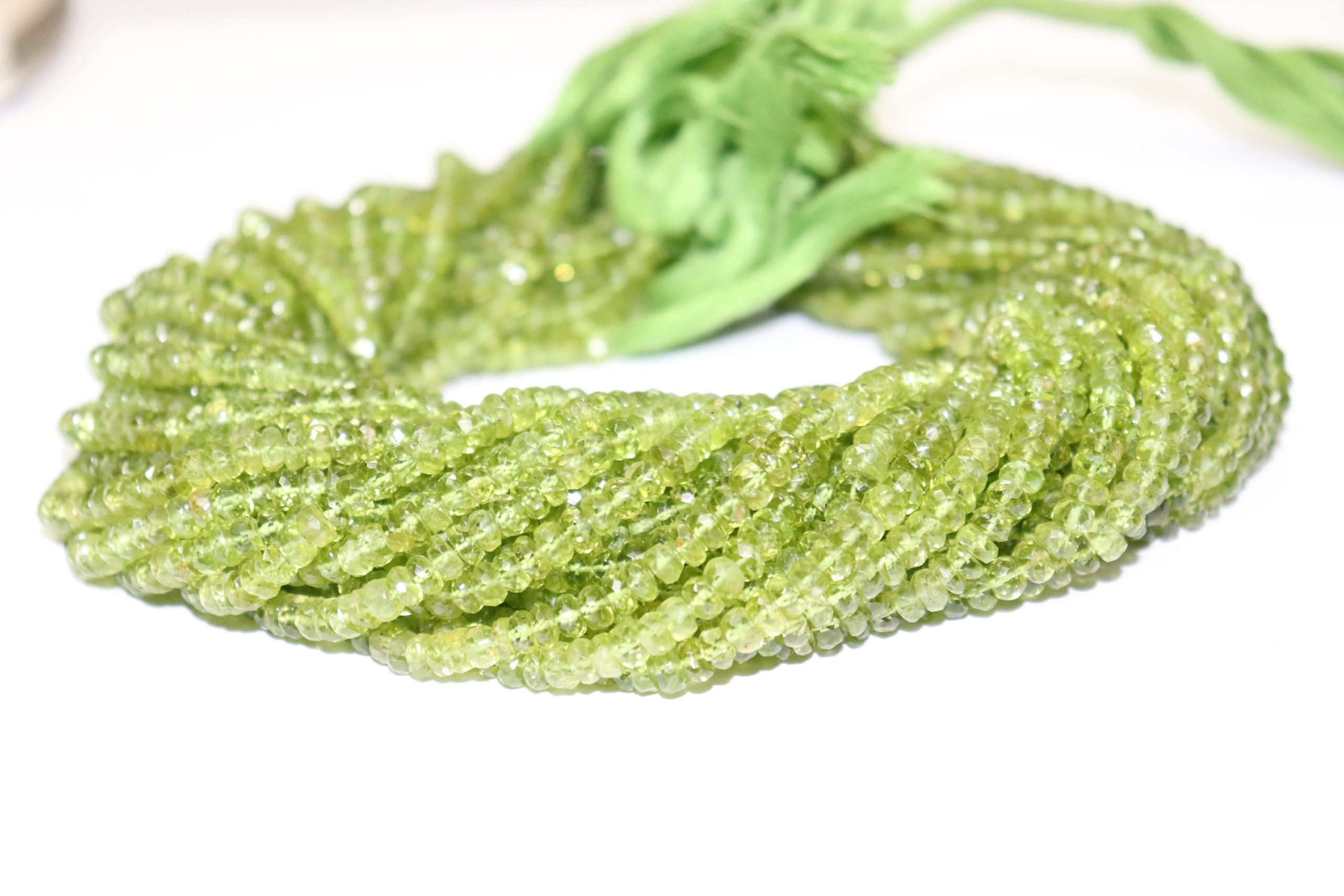 Aaa+ Quality Peridot Faceted Rondelle Beads   Peridot Faceted  Beads  5-6mm  Peridot Rondelle Beads  Peridot Beads Strand  Wholesale Beads