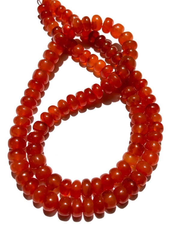 Aaa+ Quality~~orange Carnelian Smooth Beads Natural Carnelian Gemstone Beads Carnelian Smooth Rondelle Beads Carnelian Rondelle Beads Jewels