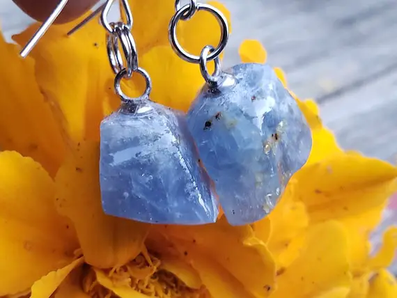 Adirondack Blue Calcite Dangle Earrings