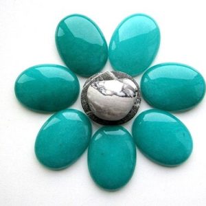 Shop Amazonite Cabochons! Amazonite Cabochon 40x30mm Green Amazonite Stone Cabochon Oval Dyed Gemstone Cabochon Amazonite Gemstone Flat back DIY Jewelry Supplies | Natural genuine stones & crystals in various shapes & sizes. Buy raw cut, tumbled, or polished gemstones for making jewelry or crystal healing energy vibration raising reiki stones. #crystals #gemstones #crystalhealing #crystalsandgemstones #energyhealing #affiliate #ad