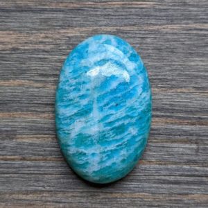 Shop Amazonite Cabochons! Amazonite Cabochon, Medium, 30x20mm – Green, White, Striated, Oval Cabochon | Natural genuine stones & crystals in various shapes & sizes. Buy raw cut, tumbled, or polished gemstones for making jewelry or crystal healing energy vibration raising reiki stones. #crystals #gemstones #crystalhealing #crystalsandgemstones #energyhealing #affiliate #ad