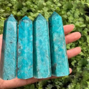 Shop Amazonite Points & Wands! Amazonite Tower Point-Natural Blue Gemstone Tower-Crystal Obelisk Wand-Chakra Tower-Generator Polished Healing Crystal Home Decor | Natural genuine stones & crystals in various shapes & sizes. Buy raw cut, tumbled, or polished gemstones for making jewelry or crystal healing energy vibration raising reiki stones. #crystals #gemstones #crystalhealing #crystalsandgemstones #energyhealing #affiliate #ad