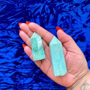 Shop Amazonite Points & Wands! Amazonite Tower + wand + crystal tumble stone + gemstone + universal love + balancing + point + chakra + pocket stone + healing crystal + | Natural genuine stones & crystals in various shapes & sizes. Buy raw cut, tumbled, or polished gemstones for making jewelry or crystal healing energy vibration raising reiki stones. #crystals #gemstones #crystalhealing #crystalsandgemstones #energyhealing #affiliate #ad