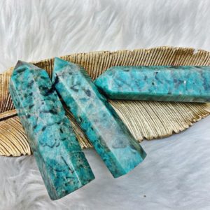 Shop Amazonite Points & Wands! Amazonite Tower | Wand | Point | Crystal Decor | Natural genuine stones & crystals in various shapes & sizes. Buy raw cut, tumbled, or polished gemstones for making jewelry or crystal healing energy vibration raising reiki stones. #crystals #gemstones #crystalhealing #crystalsandgemstones #energyhealing #affiliate #ad
