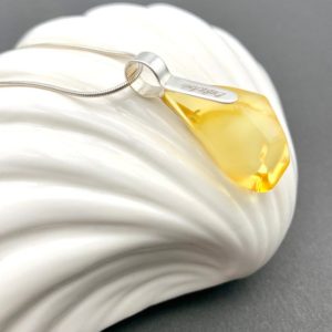 Shop Amber Necklaces! Amber Necklace, Modern, Simple, Minimalist Necklace Sterling Silver with Clear Amber | Natural genuine Amber necklaces. Buy crystal jewelry, handmade handcrafted artisan jewelry for women.  Unique handmade gift ideas. #jewelry #beadednecklaces #beadedjewelry #gift #shopping #handmadejewelry #fashion #style #product #necklaces #affiliate #ad
