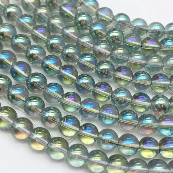 Angel Aura Quartz Smooth Round Beads ,quartz Beads ,gemstone Loose Beads 8mm 10mm
