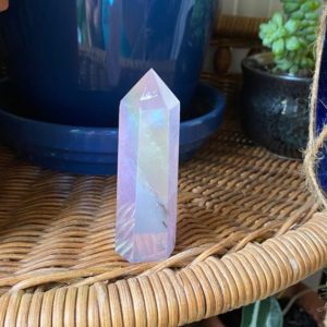 Shop Angel Aura Quartz Points & Wands! Angel Aura Rose Quartz Tower | Natural genuine stones & crystals in various shapes & sizes. Buy raw cut, tumbled, or polished gemstones for making jewelry or crystal healing energy vibration raising reiki stones. #crystals #gemstones #crystalhealing #crystalsandgemstones #energyhealing #affiliate #ad
