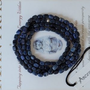 Antique Dumortierite Unisex Necklace – Genuine Untreated Therapeutic Quality Gemstone Necklace for Healing 5mm | Natural genuine Dumortierite necklaces. Buy crystal jewelry, handmade handcrafted artisan jewelry for women.  Unique handmade gift ideas. #jewelry #beadednecklaces #beadedjewelry #gift #shopping #handmadejewelry #fashion #style #product #necklaces #affiliate #ad
