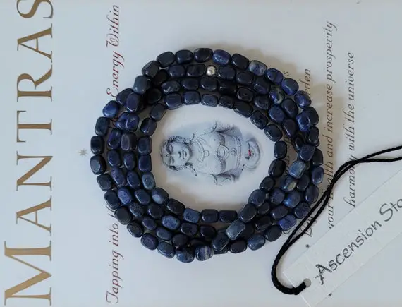 Antique Dumortierite Unisex Necklace - Genuine Untreated Therapeutic Quality Gemstone Necklace For Healing 5mm