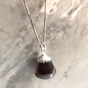 Apache Tear Obsidian Sterling Silver Pendant Grief Emotional Healing | Natural genuine Apache Tears pendants. Buy crystal jewelry, handmade handcrafted artisan jewelry for women.  Unique handmade gift ideas. #jewelry #beadedpendants #beadedjewelry #gift #shopping #handmadejewelry #fashion #style #product #pendants #affiliate #ad