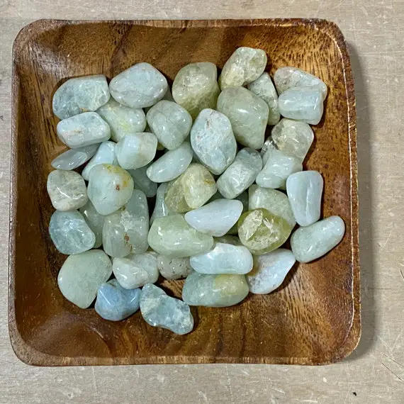 Aquamarine Tumbled Small - Tumbled Aquamarine - Throat Chakra Crystals Throat Chakra Stones - Healing Crystals Healing Stones