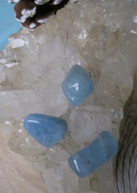 Aquamarine Tumbled Stone Blue, Blue Aquamarine, Aquamarijn Trommelsteen, Aquamarin Trommelsteine, Aquamarine Stone, Small Aquamarine Tumbled