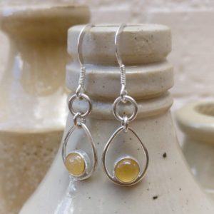 Aragonite Dangle Earrings | Natural genuine Aragonite earrings. Buy crystal jewelry, handmade handcrafted artisan jewelry for women.  Unique handmade gift ideas. #jewelry #beadedearrings #beadedjewelry #gift #shopping #handmadejewelry #fashion #style #product #earrings #affiliate #ad