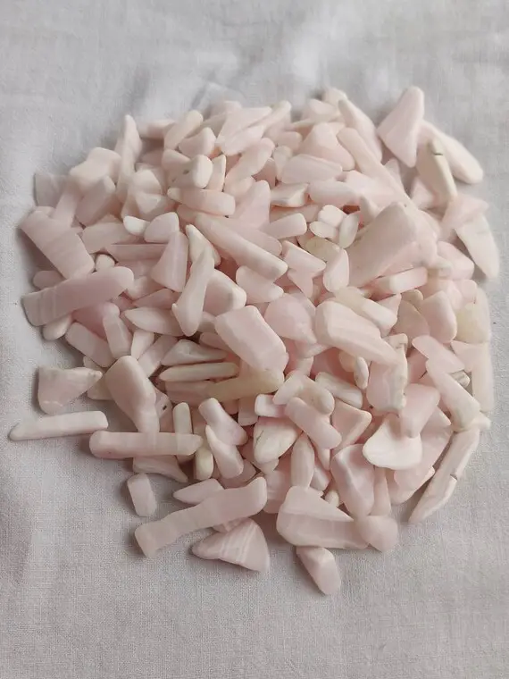 Aragonite Pink Polished Undrilled Inlay Chips, Medium To Large Size Chips, One Packet Of 30 Grams Each,natural Gemstone,used In Decoration