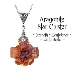 Aragonite Star Cluster Pendant, Aragonite Sputnik Necklace, Earth Healer, Raw Aragonite Stone, Root Chakra, Raise your vibration | Natural genuine Aragonite pendants. Buy crystal jewelry, handmade handcrafted artisan jewelry for women.  Unique handmade gift ideas. #jewelry #beadedpendants #beadedjewelry #gift #shopping #handmadejewelry #fashion #style #product #pendants #affiliate #ad