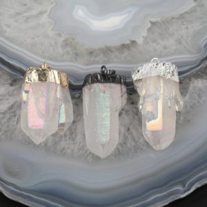 Shop Angel Aura Quartz Pendants! Aura Angel White AB Quartz Titanium Crystal Chunky Pendants, Healing Crystals Natural Stones Nuggets Points Pnedant Supplies DIY Jewerly | Natural genuine Angel Aura Quartz pendants. Buy crystal jewelry, handmade handcrafted artisan jewelry for women.  Unique handmade gift ideas. #jewelry #beadedpendants #beadedjewelry #gift #shopping #handmadejewelry #fashion #style #product #pendants #affiliate #ad
