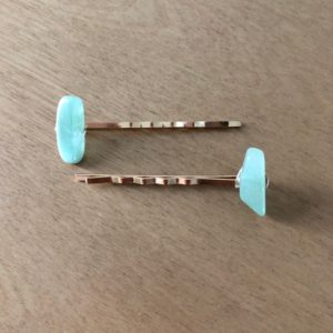 Shop Gemstone Hair Clips, Pins & Crystal Combs! Aventurine crystal gemstone handmade hair clip bobby pins | Natural genuine Gemstone jewelry. Buy crystal jewelry, handmade handcrafted artisan jewelry for women.  Unique handmade gift ideas. #jewelry #beadedjewelry #beadedjewelry #gift #shopping #handmadejewelry #fashion #style #product #jewelry #affiliate #ad