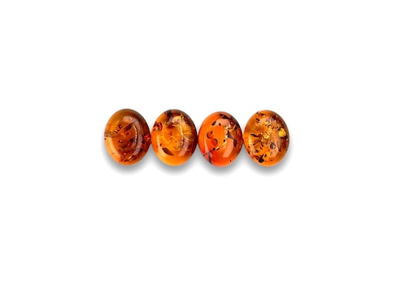 Baltic Amber Cabochons Smooth Cut - 10 Mm Amber, Baltic Amber Cabs