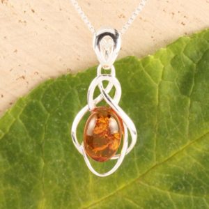 Shop Amber Necklaces! Baltic Amber Pendant 925 Sterling Silver Genuine Honey Baltic Amber Necklace, Rare Amber, Modern Amber, Unusual Amber, Perfect Gifts For Her | Natural genuine Amber necklaces. Buy crystal jewelry, handmade handcrafted artisan jewelry for women.  Unique handmade gift ideas. #jewelry #beadednecklaces #beadedjewelry #gift #shopping #handmadejewelry #fashion #style #product #necklaces #affiliate #ad
