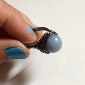 Shop Angelite Jewelry! Beautiful Angelite Wire Wrapped Ring | Natural genuine Angelite jewelry. Buy crystal jewelry, handmade handcrafted artisan jewelry for women.  Unique handmade gift ideas. #jewelry #beadedjewelry #beadedjewelry #gift #shopping #handmadejewelry #fashion #style #product #jewelry #affiliate #ad