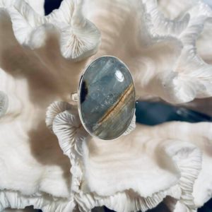 Shop Blue Calcite Jewelry! Beautiful Blue Calcite Ring Size 15 | Natural genuine Blue Calcite jewelry. Buy crystal jewelry, handmade handcrafted artisan jewelry for women.  Unique handmade gift ideas. #jewelry #beadedjewelry #beadedjewelry #gift #shopping #handmadejewelry #fashion #style #product #jewelry #affiliate #ad