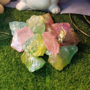 Shop Raw & Rough Angel Aura Quartz Stones! Beautiful  Natural Raw  Rainbow Aura Quartz , Angel Quartz | Natural genuine stones & crystals in various shapes & sizes. Buy raw cut, tumbled, or polished gemstones for making jewelry or crystal healing energy vibration raising reiki stones. #crystals #gemstones #crystalhealing #crystalsandgemstones #energyhealing #affiliate #ad