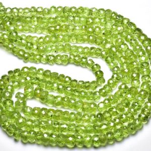 Shop Peridot Rondelle Beads! Big Superb Peridot Rondelle Beads – 8 inches – Natural Beautiful Micro Cut Faceted Peridot Rondelle – Size is 5 – 7 mm #2274 | Natural genuine rondelle Peridot beads for beading and jewelry making.  #jewelry #beads #beadedjewelry #diyjewelry #jewelrymaking #beadstore #beading #affiliate #ad