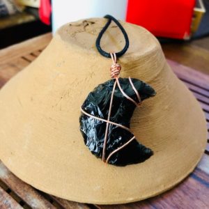 Shop Obsidian Pendants! Black obsidian Pendant – Protection – Cleansing – Reiki energised pendant – Half moon Crystal | Natural genuine Obsidian pendants. Buy crystal jewelry, handmade handcrafted artisan jewelry for women.  Unique handmade gift ideas. #jewelry #beadedpendants #beadedjewelry #gift #shopping #handmadejewelry #fashion #style #product #pendants #affiliate #ad
