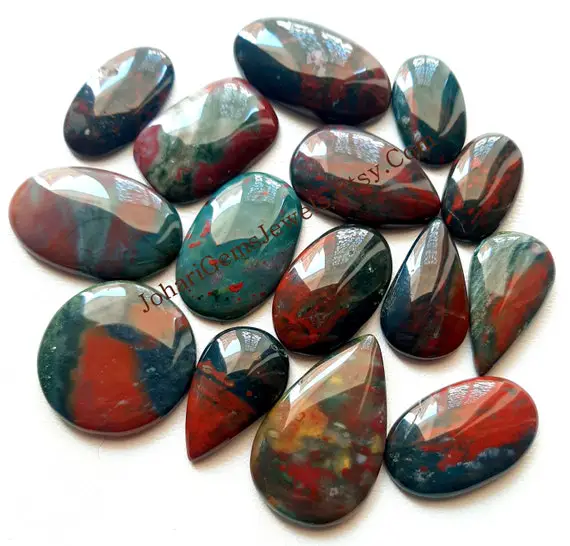 Bloodstone Cabochon Wholesale Lot By Weight With Different Shapes And Sizes Used For Jewelry Making