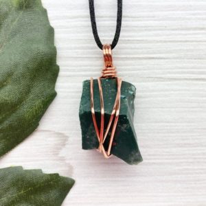 Shop Bloodstone Necklaces! Bloodstone Necklace, Copper Wire Wrap Pendant, Natural Raw Green Crystal, Libra Zodiac Jewelry | Natural genuine Bloodstone necklaces. Buy crystal jewelry, handmade handcrafted artisan jewelry for women.  Unique handmade gift ideas. #jewelry #beadednecklaces #beadedjewelry #gift #shopping #handmadejewelry #fashion #style #product #necklaces #affiliate #ad