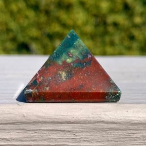 Shop Bloodstone Shapes! Bloodstone pyramid from India 1 inch base intuitively chosen | Natural genuine stones & crystals in various shapes & sizes. Buy raw cut, tumbled, or polished gemstones for making jewelry or crystal healing energy vibration raising reiki stones. #crystals #gemstones #crystalhealing #crystalsandgemstones #energyhealing #affiliate #ad