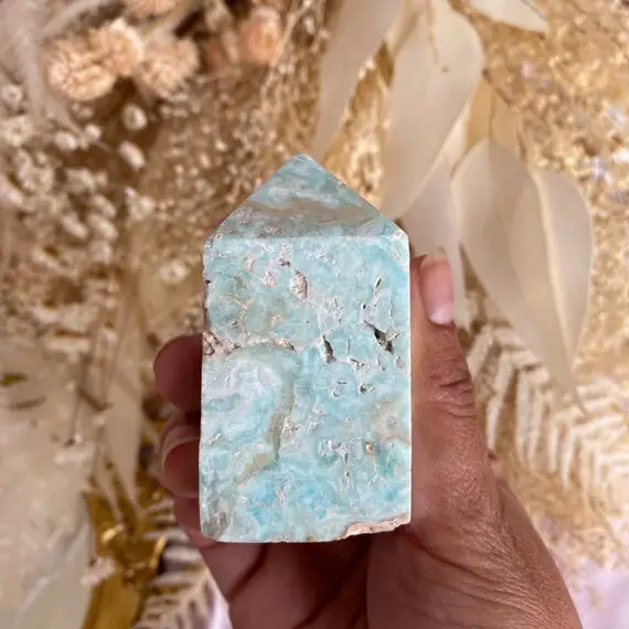 Blue Aragonite Point, Blue Aragonite Point, Blue Aragonite Crystal, 140 Grams