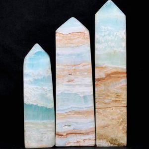 Shop Aragonite Points & Wands! Blue Aragonite Tower with Golden Brown Iron Oxide-1425 Gram-144*45*45 mm | Natural genuine stones & crystals in various shapes & sizes. Buy raw cut, tumbled, or polished gemstones for making jewelry or crystal healing energy vibration raising reiki stones. #crystals #gemstones #crystalhealing #crystalsandgemstones #energyhealing #affiliate #ad
