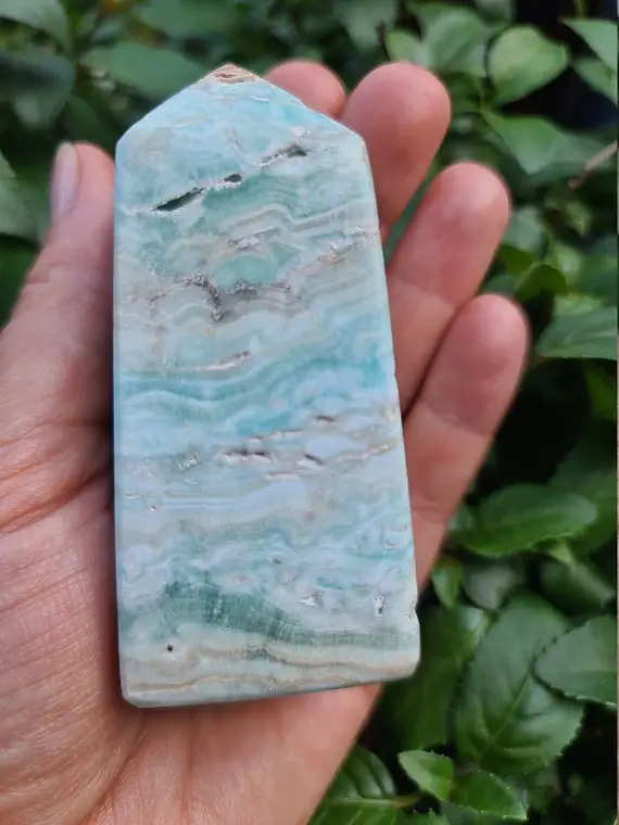 Blue Aragonite Tower, Healing Crystal,unique Crystal,spiritual Gift,home Decor,relaxation Gift,meditation