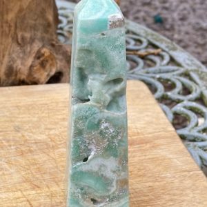 Blue Aragonite Tower / Wand Crystal : Hope / Compassion / Empathy AAA+ 333g 9 | Natural genuine stones & crystals in various shapes & sizes. Buy raw cut, tumbled, or polished gemstones for making jewelry or crystal healing energy vibration raising reiki stones. #crystals #gemstones #crystalhealing #crystalsandgemstones #energyhealing #affiliate #ad
