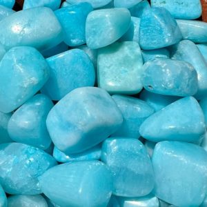 Shop Tumbled Aragonite Crystals & Pocket Stones! Blue Aragonite Tumbled Stones | Natural genuine stones & crystals in various shapes & sizes. Buy raw cut, tumbled, or polished gemstones for making jewelry or crystal healing energy vibration raising reiki stones. #crystals #gemstones #crystalhealing #crystalsandgemstones #energyhealing #affiliate #ad