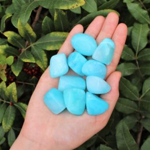 Shop Tumbled Aragonite Crystals & Pocket Stones! Blue Aragonite Tumbled Stones: Choose How Many Pieces (Premium Quality 'A' Grade) | Natural genuine stones & crystals in various shapes & sizes. Buy raw cut, tumbled, or polished gemstones for making jewelry or crystal healing energy vibration raising reiki stones. #crystals #gemstones #crystalhealing #crystalsandgemstones #energyhealing #affiliate #ad