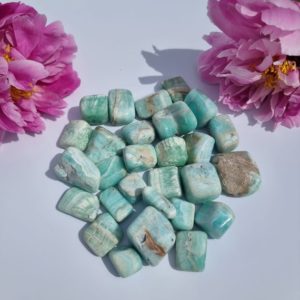 Shop Tumbled Aragonite Crystals & Pocket Stones! Blue Aragonite Tumbles | Natural genuine stones & crystals in various shapes & sizes. Buy raw cut, tumbled, or polished gemstones for making jewelry or crystal healing energy vibration raising reiki stones. #crystals #gemstones #crystalhealing #crystalsandgemstones #energyhealing #affiliate #ad